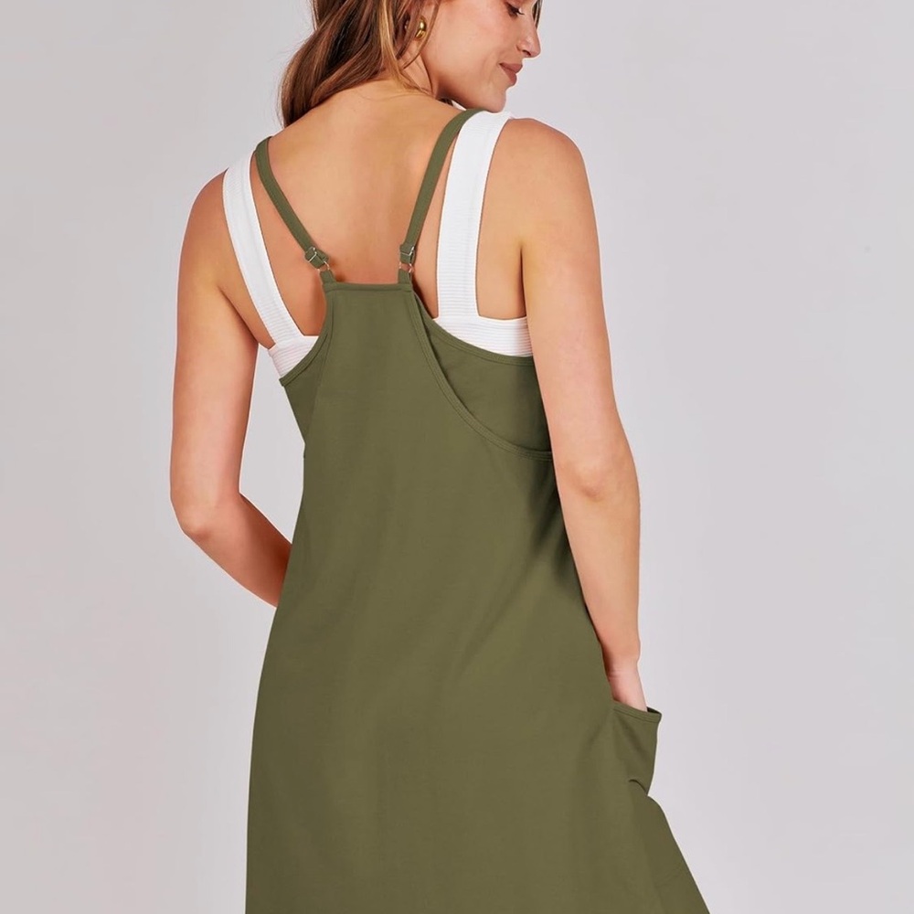 Anrabess Athletic Dress Romper w/ Built-In Shorts & Pockets Size L - 4 colors!! - Picture 4 of 9